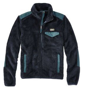L.L. Bean Hi-Pile Fleece Jacket, Navy, Medium-Tall
